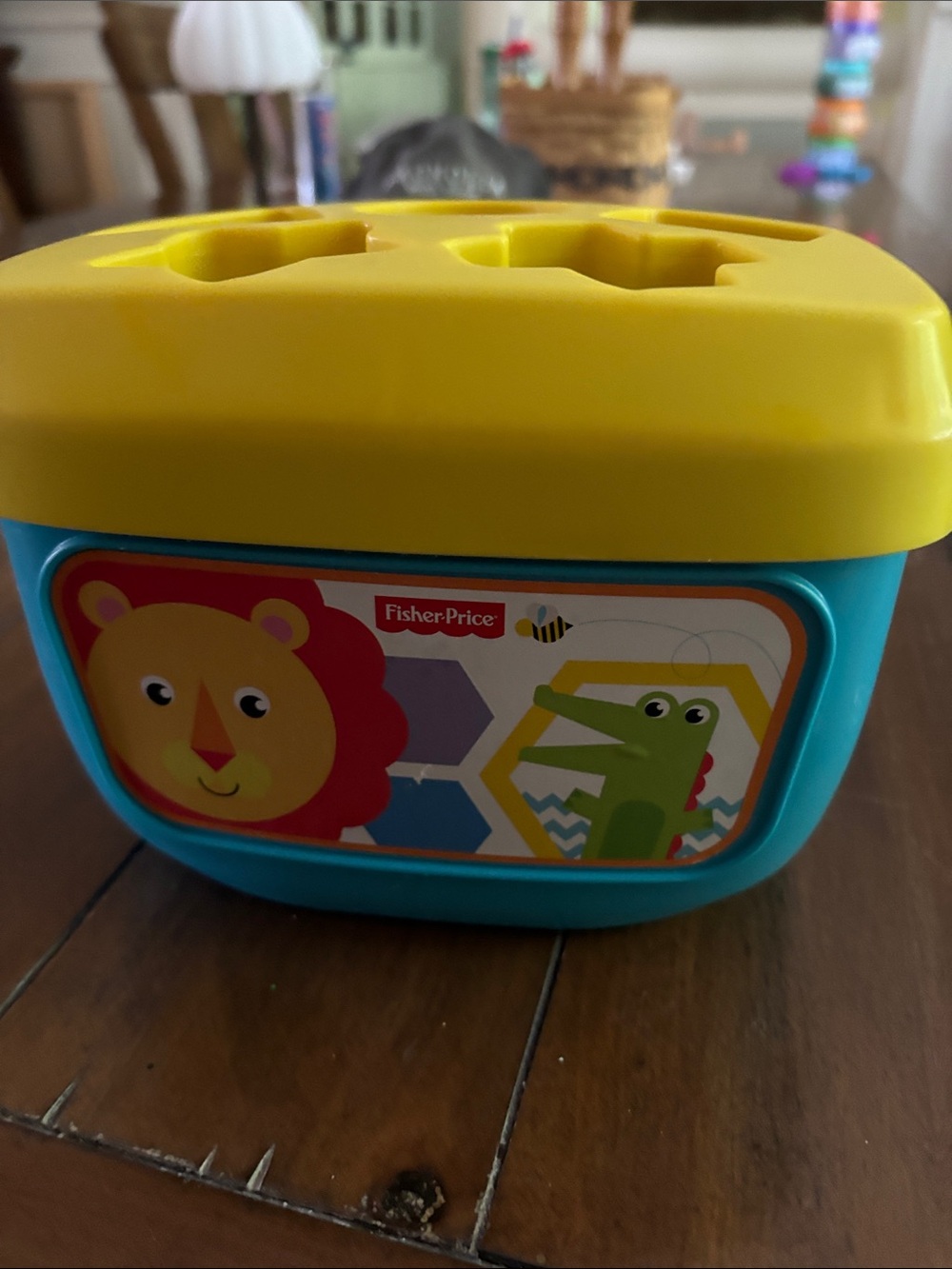 Fisher-Price Yellow and Teal Animal Shape Sorter Toy